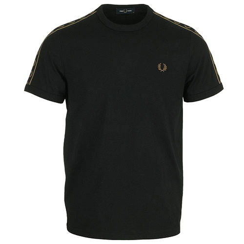 Fred Perry Contrast Taped Ringer - Noir